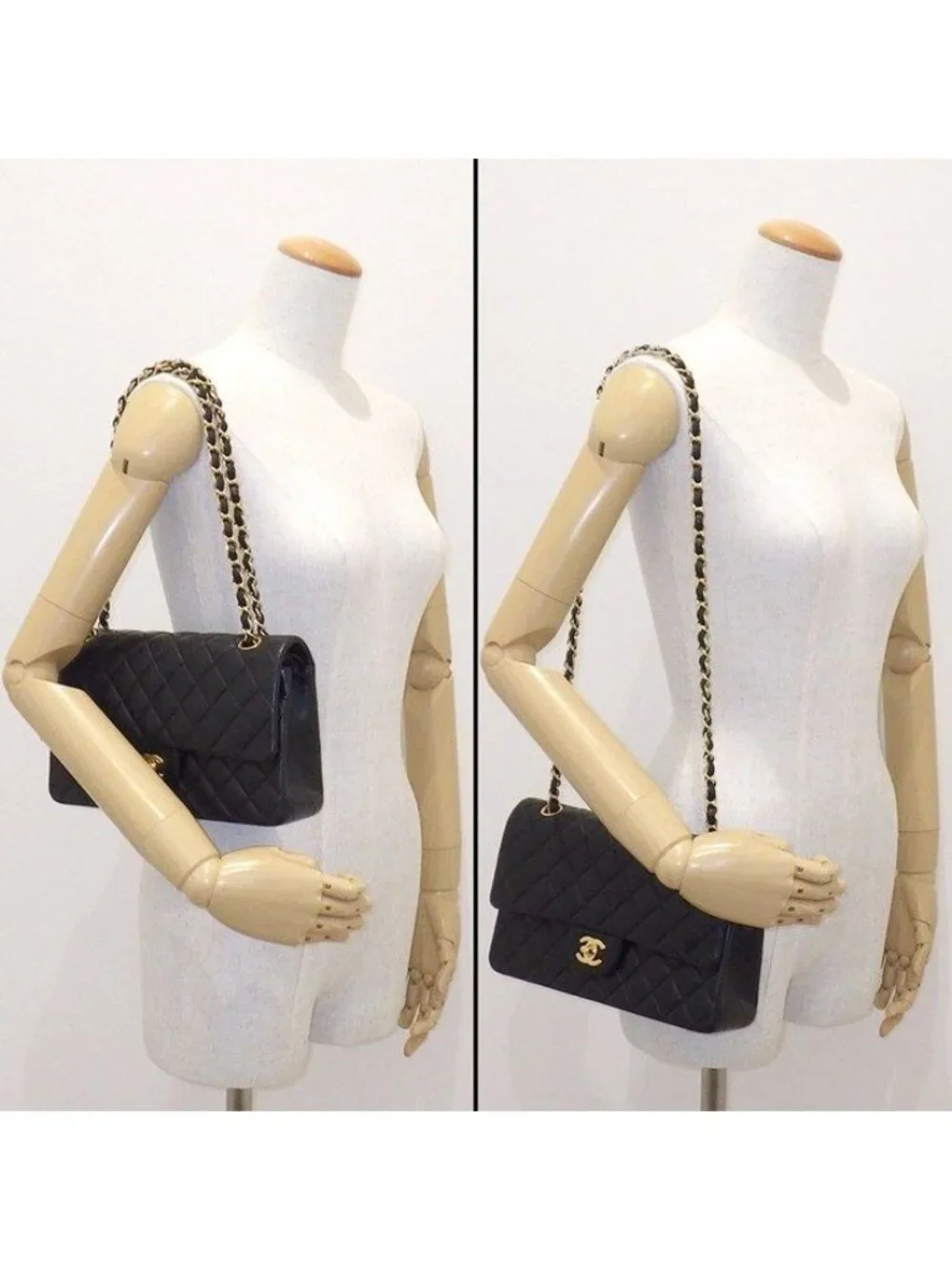 Chanel Shoulder Bag Quilted 25 11.12 Classic Black Bordeaux Lambskin